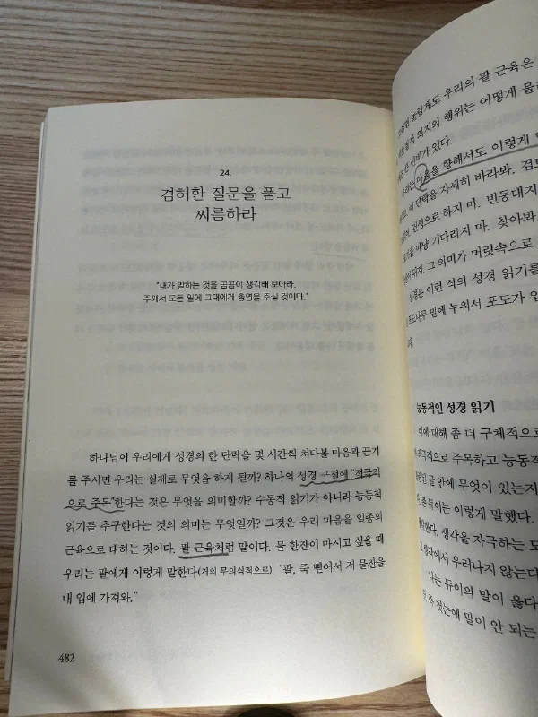 482쪽, 능동적 읽기를 설명하는 대목